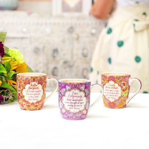 Australian Inspirational Brand Intrinsic ceramic mug range with colourful illustrations and motivational quotes 