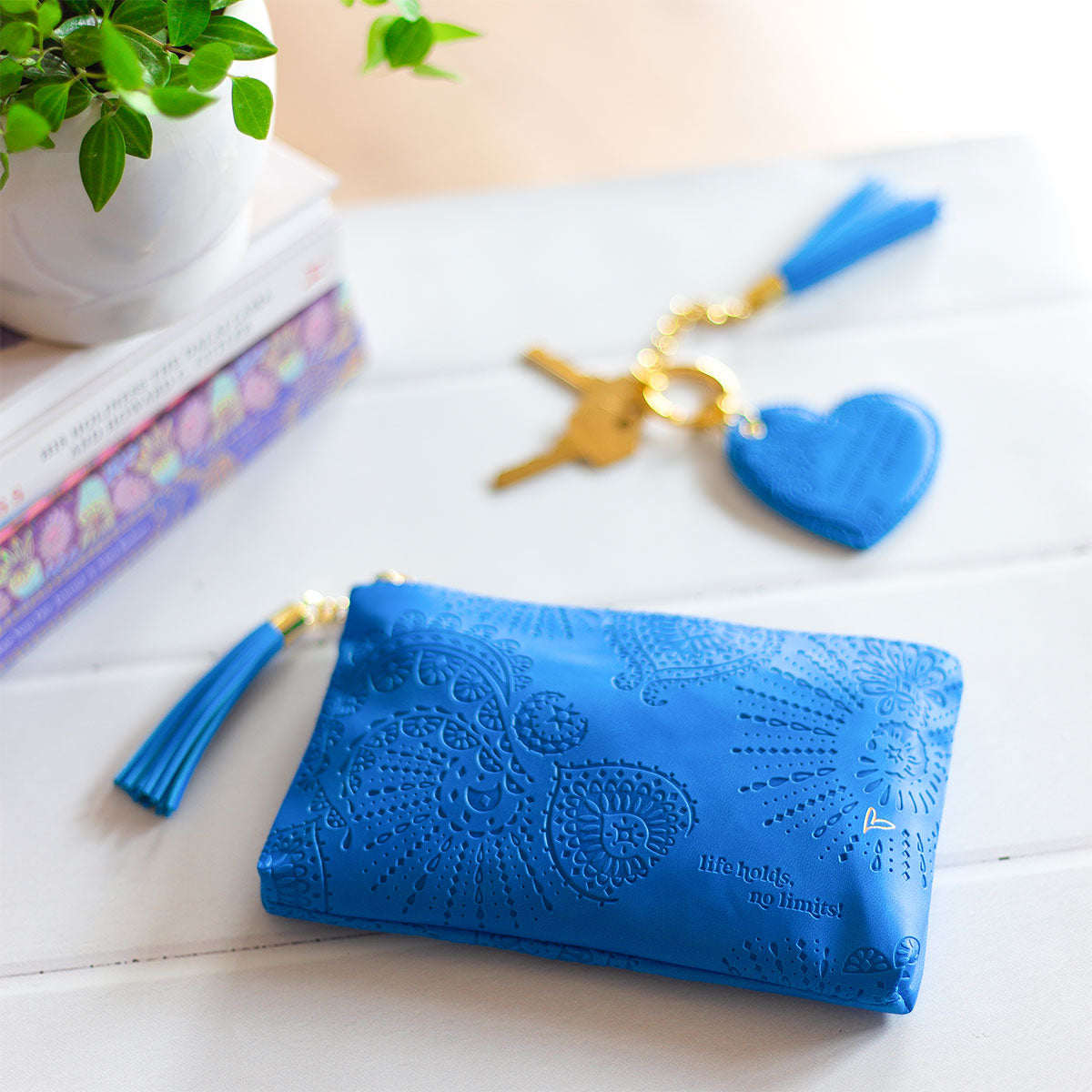 Buy Pouch, with Studded Design, Keychain, Coin Purse, Blue, Rexine at the  best price on Wednesday, March 13, 2024 at 5:46 am +0530 with latest offers  in India. Get Free Shipping on