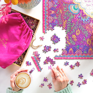 Australian Intrinsic Purple 1000 Piece Jigsaw Puzzle with motivational message