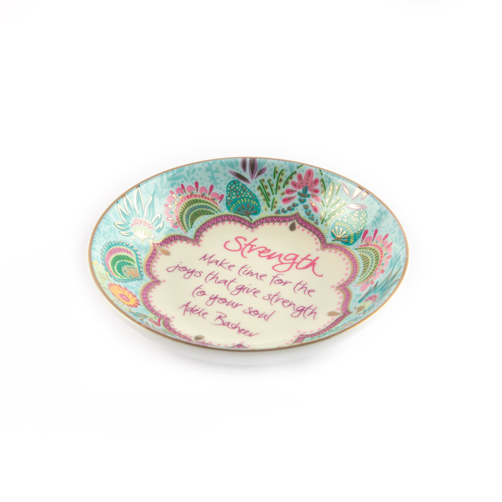 Intrinsic Healing Thoughts Strength Pastel Jewellery Dish