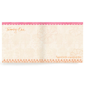 21st Pink Thank You Cards - Set of 20