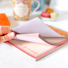 A5 writing pad with blank pages and decorative borders for notes, to-dos and reminders