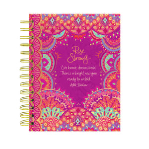 Intrinsic pink and purple Spiral Lined Notebook Rise Strong Stationery with Adèle Basheer inspirational quote