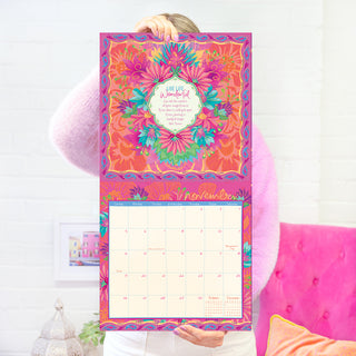 Inspirational quote 2023 Calendar - Colourful illustrations with gold foiling and positive messages by Adèle Basheer 