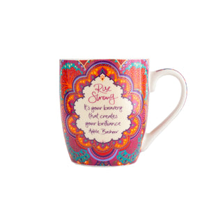 Intrinsic Rise Strong Mug with Motivational quote from Adele Basheer. Designed in South Australia. Inspirational Mug. Inspirational gift ideas 