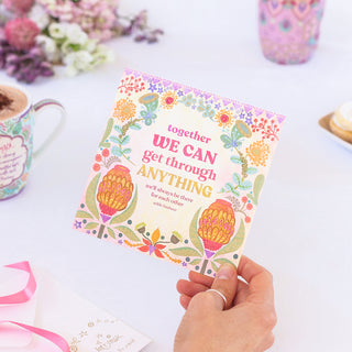 Blank Intrinsic Greeting Card with Inspirational Quote on Cover - words for someone going through hard times- sending strength- Made in South Australia 