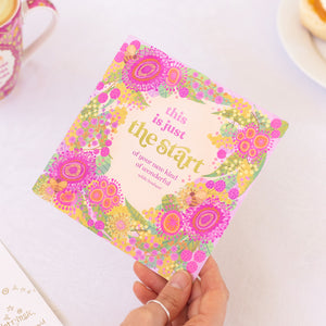 Intrinsic Blissful Blooms Collection - Inspirational Greeting Cards with heartfelt quotes by Adele Basheer - Australian Made with floral illustrations and pink flowers 