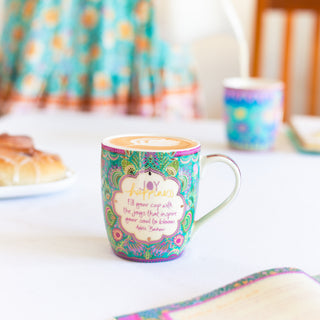 Joy & Happiness Ceramic Gift Boxed Coffee Mug - Pretty mug for tea parties and mug for special events and occasions 