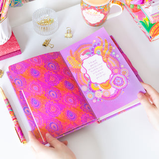 Intrinsic inspirational pastel A5 Create Your Fate Guided Journal - Gift ideas for spiritual person, stationery lovers, goal setting, writers, 