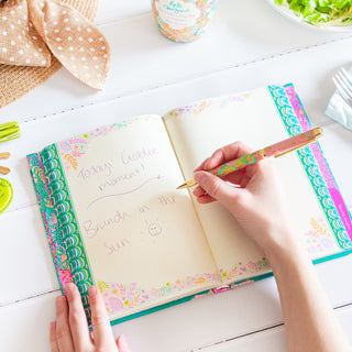 Inspirational aqua/turquoise Stationery by Intrinsic - A5 Guided Gratitude Journal for life improvement and recording gratitude 