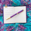 Intrinsic Shine Ballpoint Pen - High quality purple ink pen with boho pattern, inspirational gifts for her