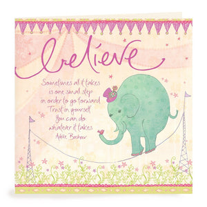 Intrinsic-Believe Elephant Greeting Card