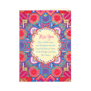 Australian Intrinsic Adèle Basheer Inspirational Quote Greeting Card - Miss You