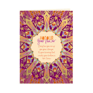 Australian Intrinsic Inspirational Greeting Card with motivational message of courage and strength