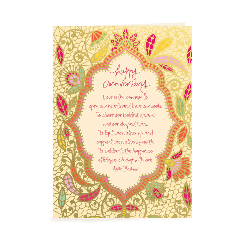 Intrinsic Happy Anniversary Greeting Card with inspirational love quote by Adèle Basheer