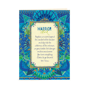 Australian Intrinsic Inspirational Greeting Card with Motivational Message of courage and strength