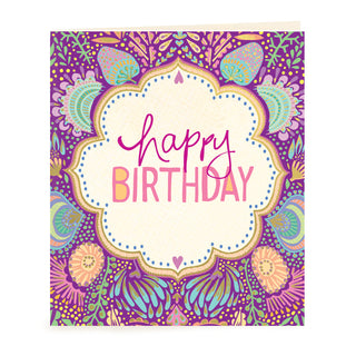 Intrinsic Adèle Basheer Happy Birthday Greeting Gift Tag. Blank inside for your message. 