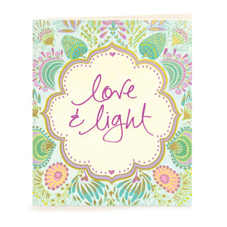 Intrinsic Love and Light Gift Tag Card. Blank inside for your message.