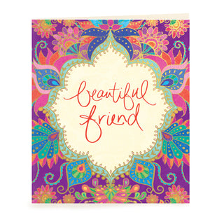 Intrinsic Adèle Basheer Beautiful Friend Gift Tag Card. Blank inside for your message.