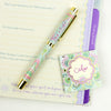 Love & light Pastel Teal and Lavender Rollerball Pen