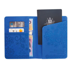 Intrinsic-Santorini Blue Passport Wallet
